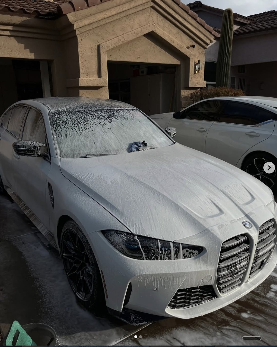 BMW M3 foam wash and paint decontamination, Cave Creek AZ